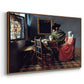 The Glass of Wine, c. 1660 - Floater Framed Canvas Print