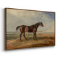 Dr. Syntax, a Bay Racehorse, Standing in a Coastal Landscape, an Estuary Beyond, c. 1820 - Floater Framed Canvas Print