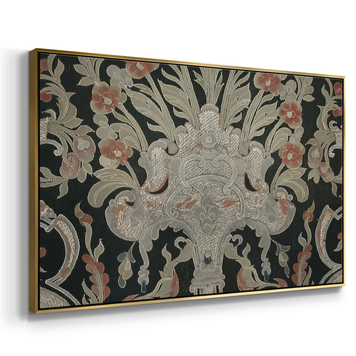 Hanging (Printed Textile), c. 18th Century - Floater Framed Canvas Print