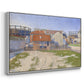 Gasometers at Clichy, 1886 - Floater Framed Canvas Print