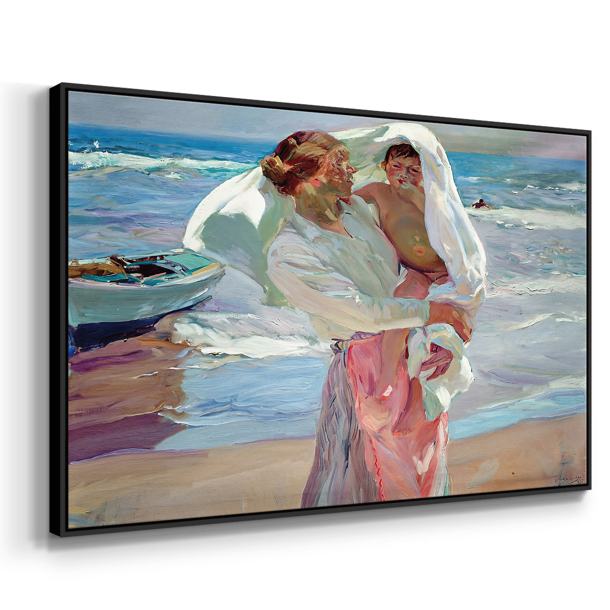 After Bathing, 1915 - Floater Framed Canvas Print