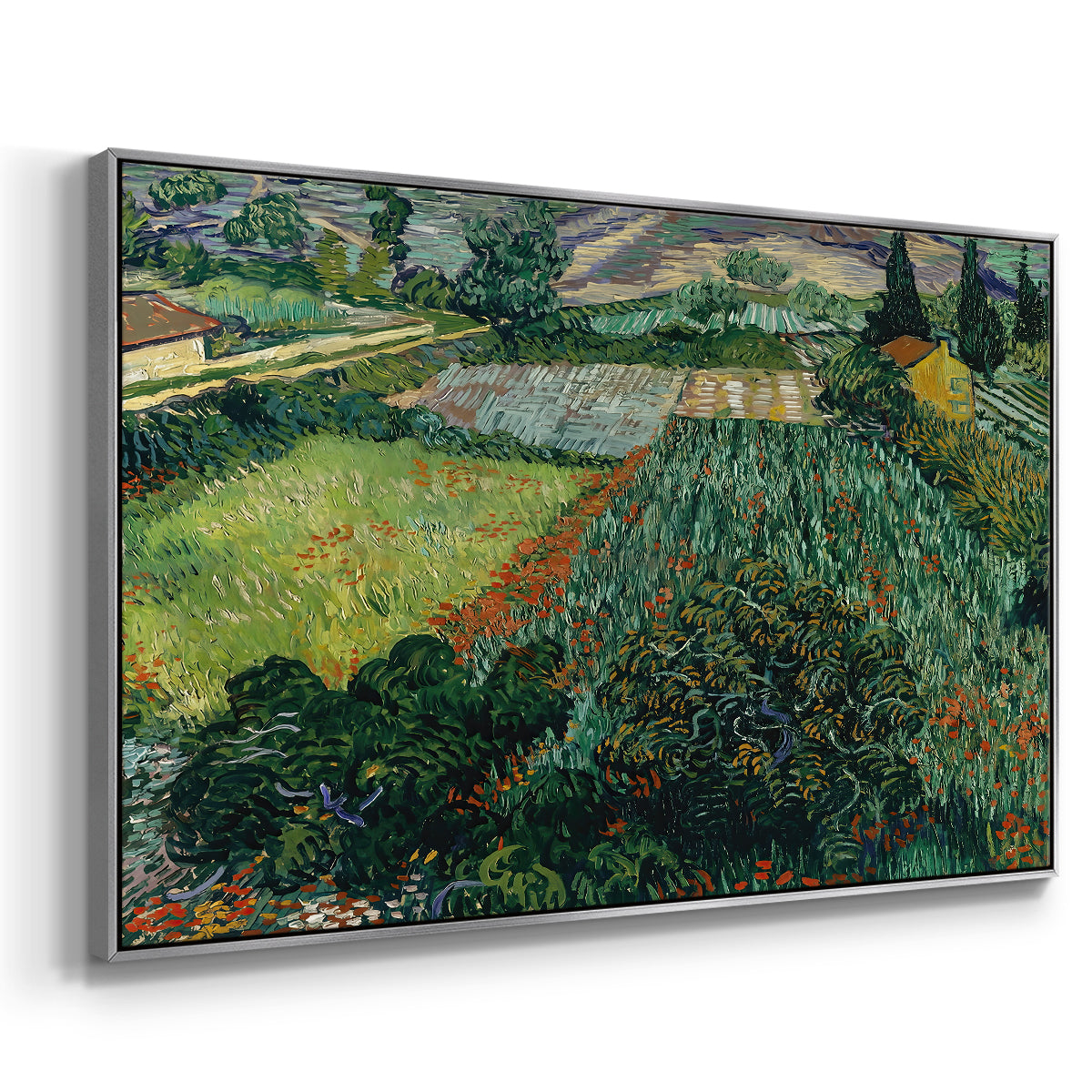 Field with Poppies, Saint-Rémy, 1889 - Floater Framed Canvas Print