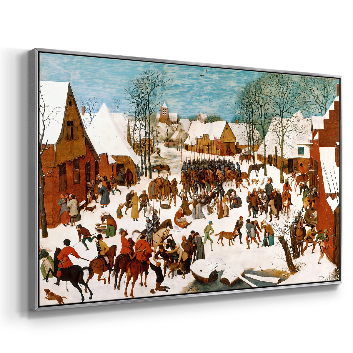 Massacre of the Innocents, c. 1565-1567 - Floater Framed Canvas Print