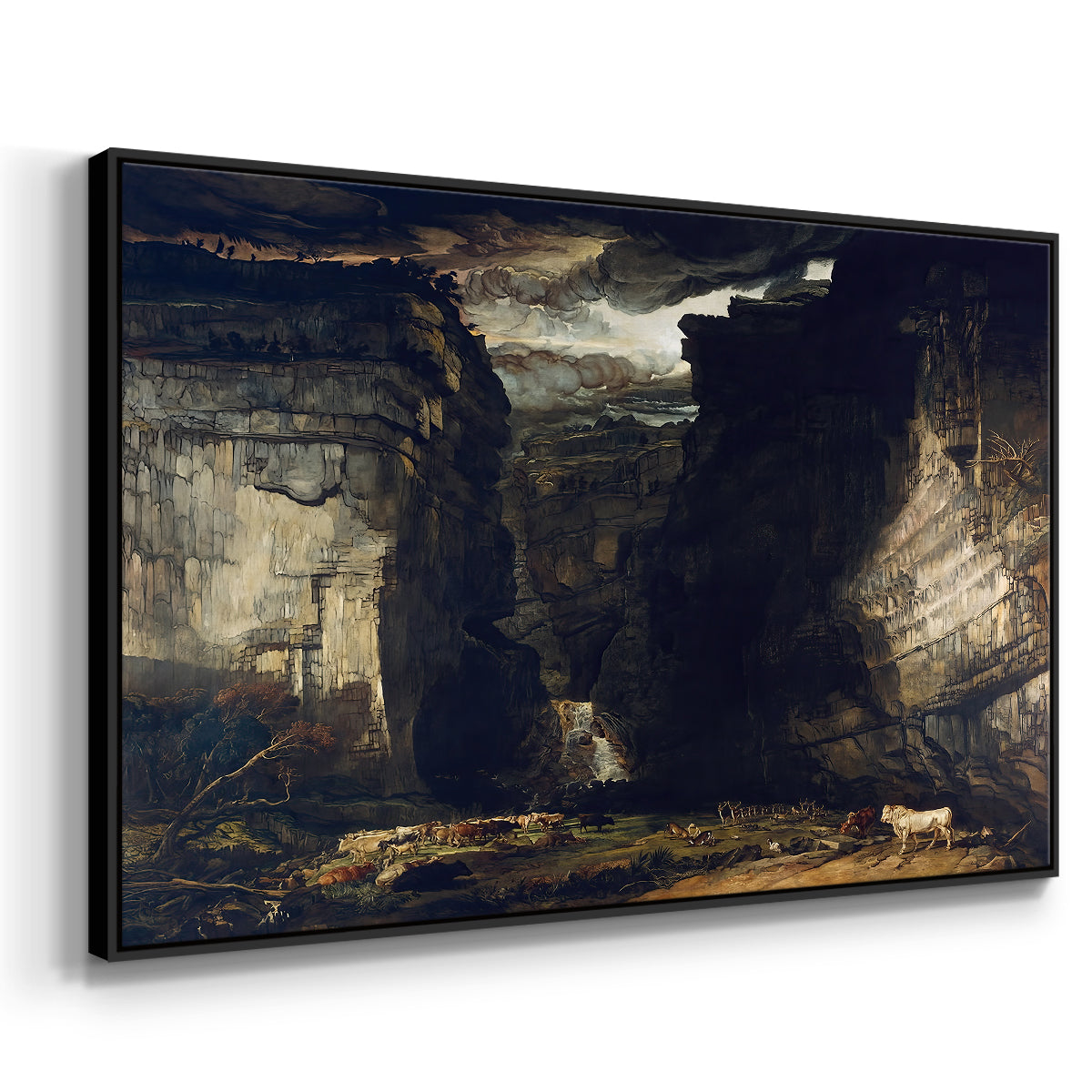 Gordale Scar, c. 1811-1813 - Floater Framed Canvas Print