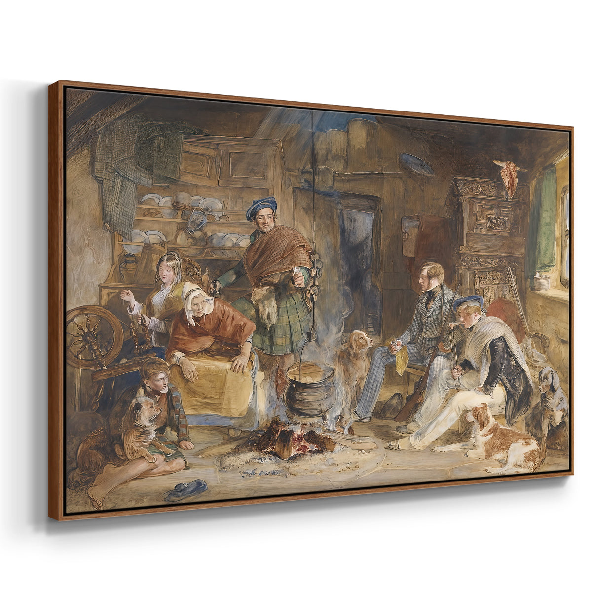 Highland Hospitality, 1832 - Floater Framed Canvas Print
