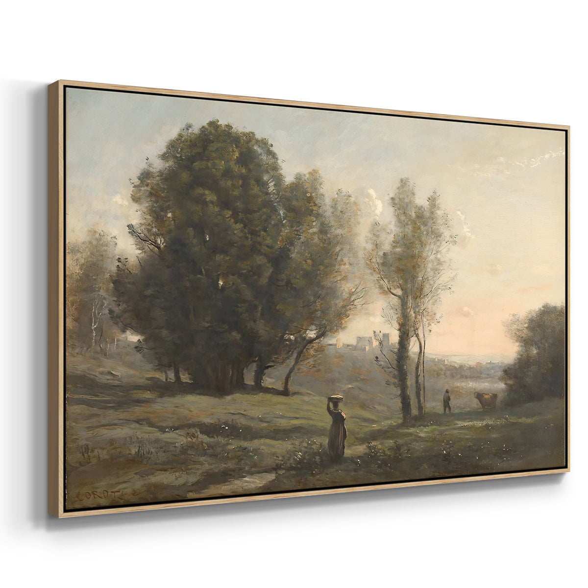 Landscape (Souvenir of les landes), c. 1872 - Floater Framed Canvas Print