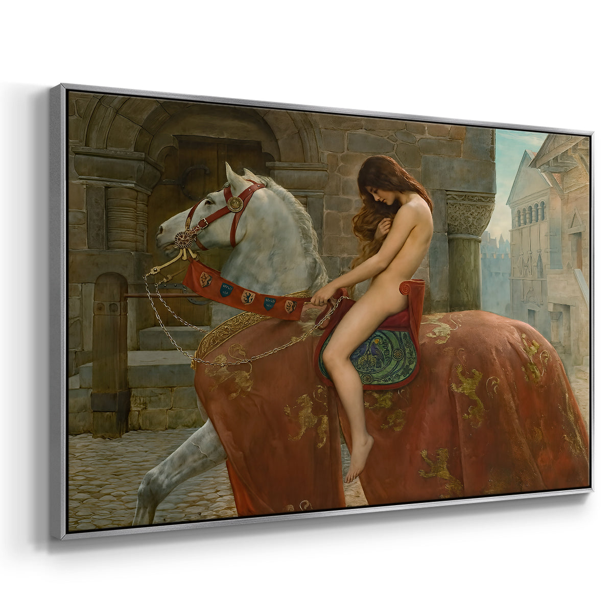 Lady Godiva, 1898 - Floater Framed Canvas Print
