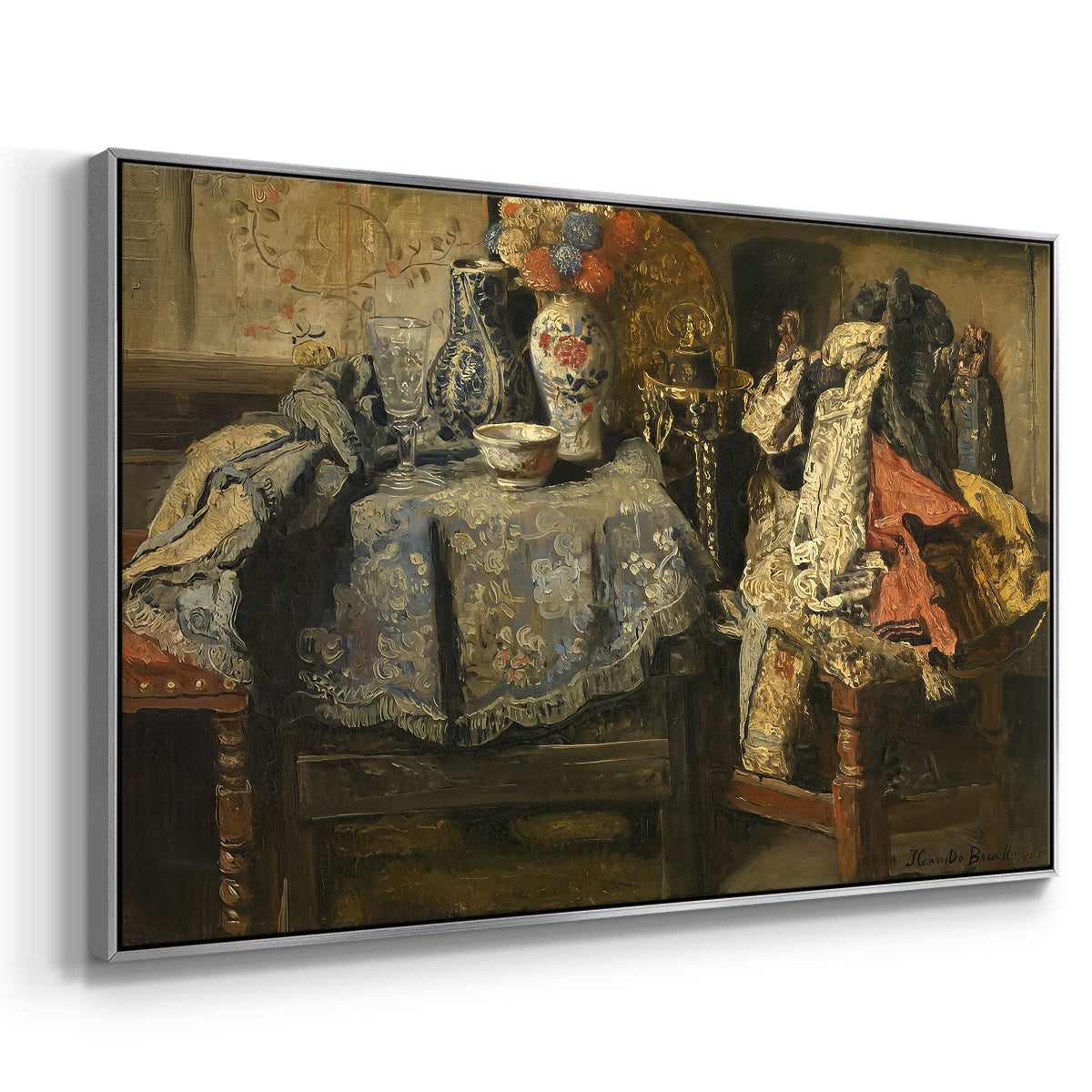 Still Life Requisites, 1885 - Floater Framed Canvas Print