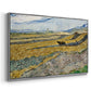 Enclosed Field with Ploughman, 1889 - Floater Framed Canvas Print
