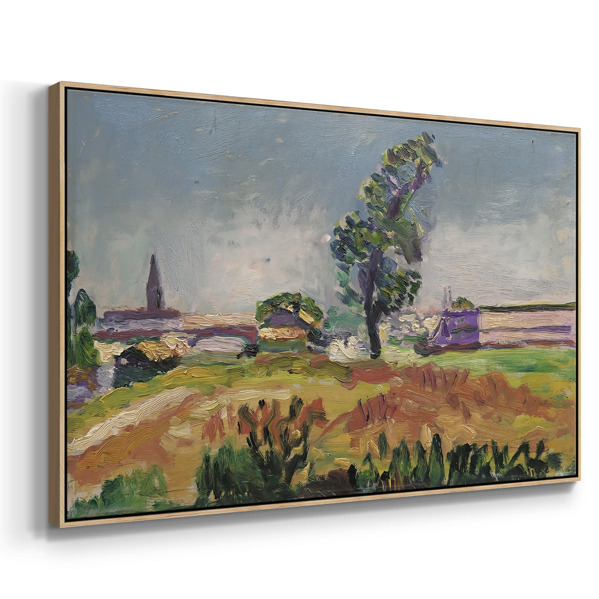 Landscape Around Toulouse, The Bridge of the Young Ladies, 1898 - Floater Framed Canvas Print