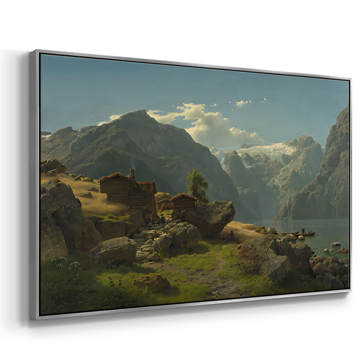 Balestrand, 1848 - Floater Framed Canvas Print