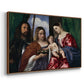 Madonna and Child with Saints Dorothy and George, c. 1516 - Floater Framed Canvas Print
