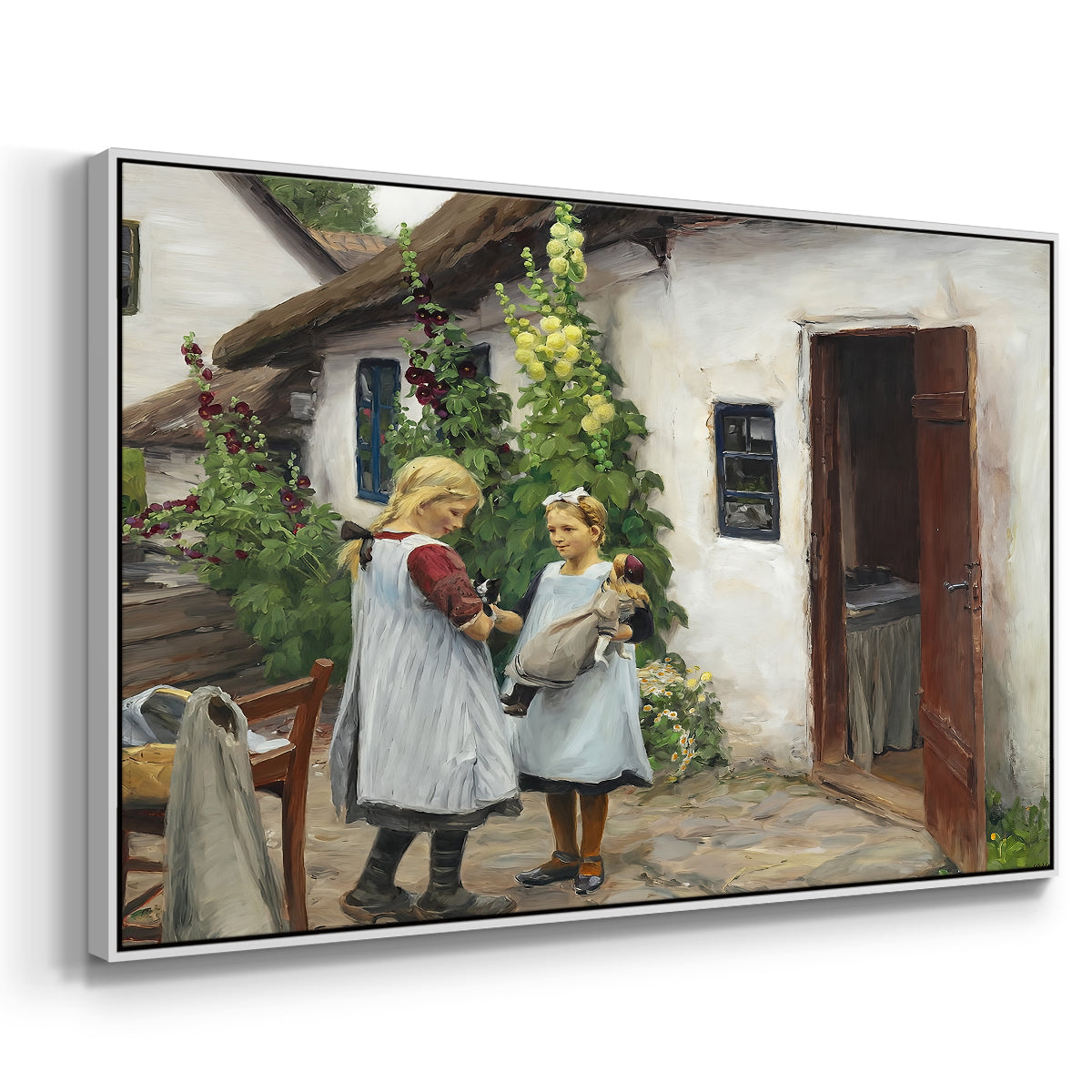 Have You Seen My Kitten?, 1914 - Floater Framed Canvas Print