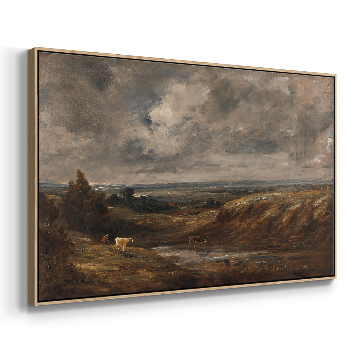 Hampstead Heath, 1825 - Floater Framed Canvas Print