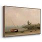 The Stranded Boat, 1863 - Floater Framed Canvas Print