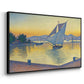 The Port at Sunset, Opus 236, Saint Tropez, 1892 - Floater Framed Canvas Print