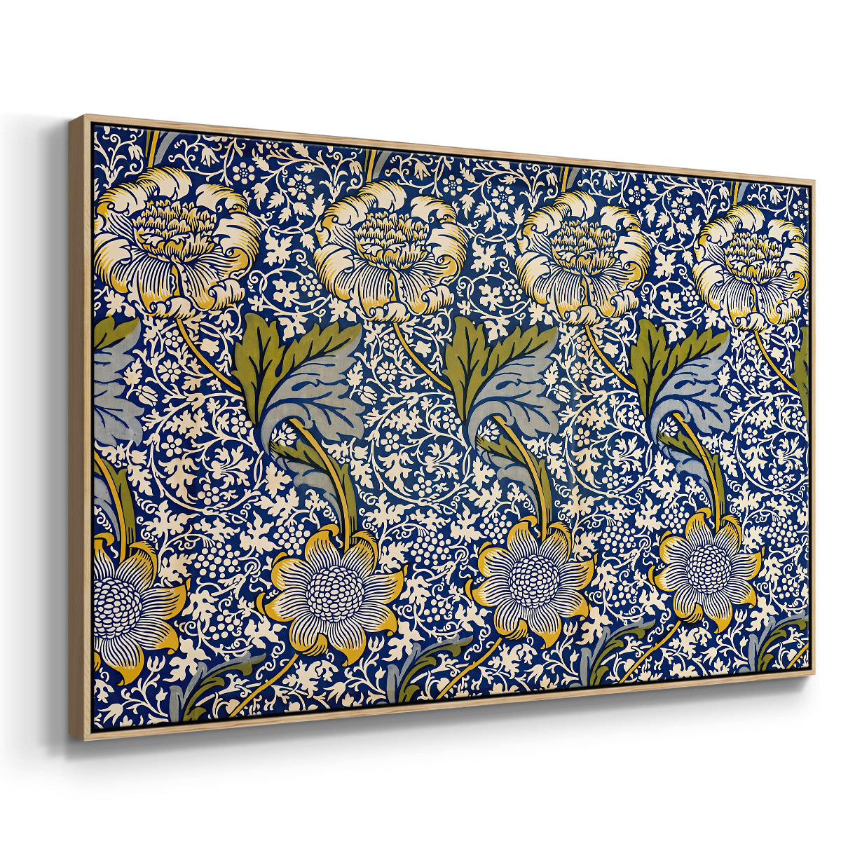 Kennet - Indigo/Gold, 1883 - Floater Framed Canvas Print