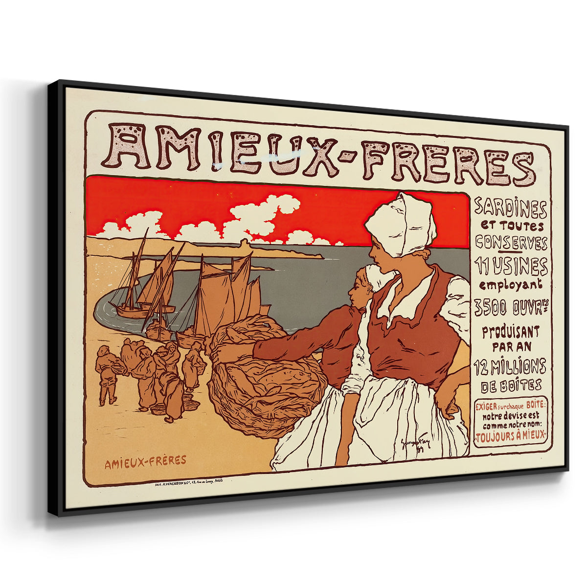 Amieux-Frères (Advertising Poster), 1899 - Floater Framed Canvas Print