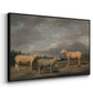 Ryelands Sheep, the King's Ram, the King's Ewe and Lord Somerville's Wether, c. 1801-1807 - Floater Framed Canvas Print