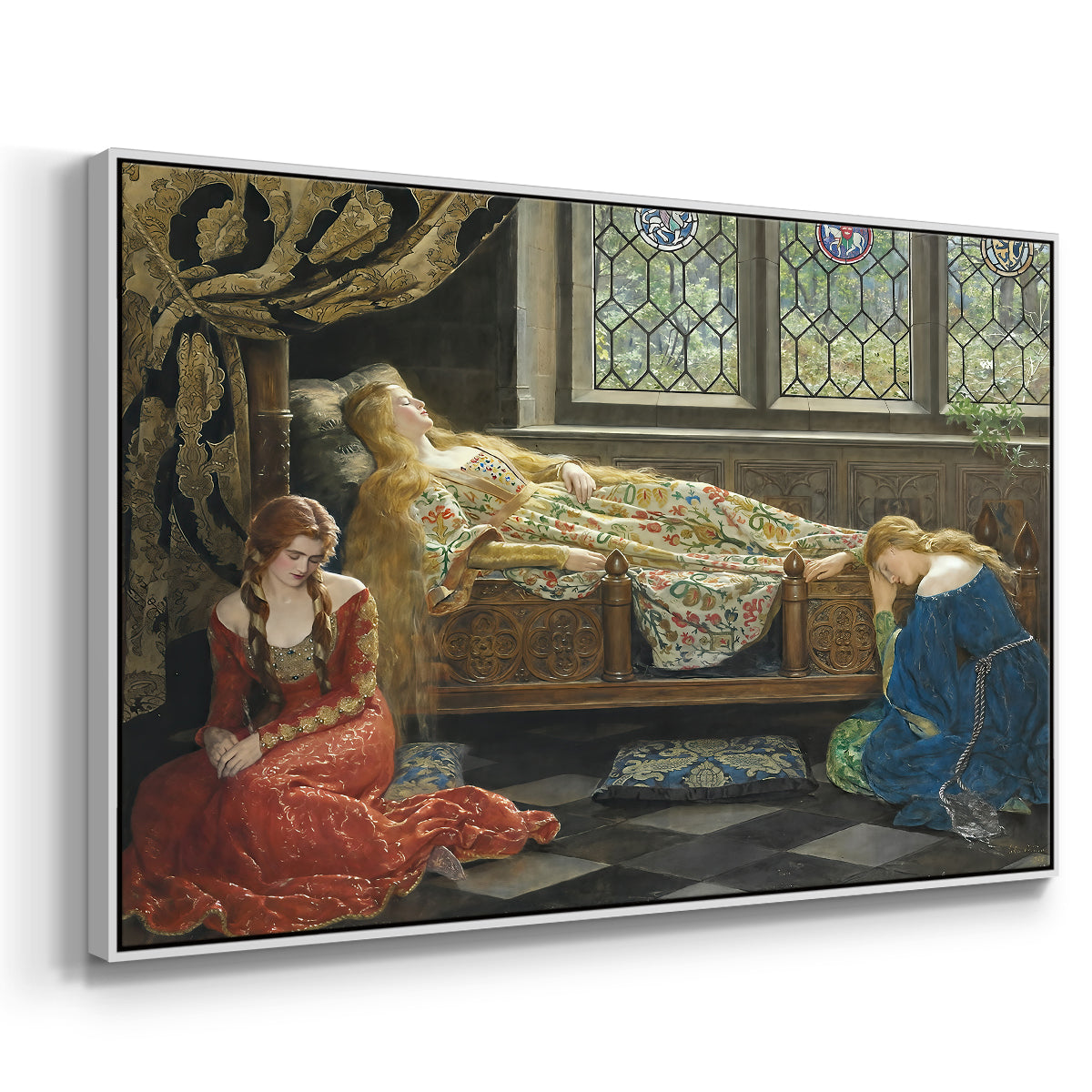 The Sleeping Beauty, 1921 - Floater Framed Canvas Print