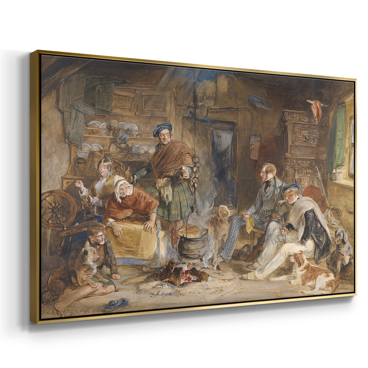 Highland Hospitality, 1832 - Floater Framed Canvas Print