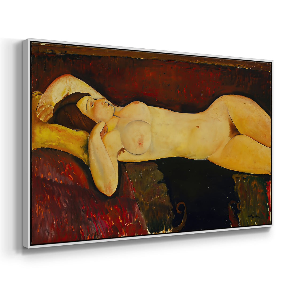 Reclining Nude (Nu couché), 1919 - Floater Framed Canvas Print