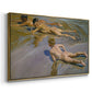 Boys on the Beach, 1910 - Floater Framed Canvas Print