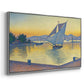 The Port at Sunset, Opus 236, Saint Tropez, 1892 - Floater Framed Canvas Print