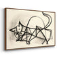 Study of a Cat (Étude de chat), 1946 - Floater Framed Canvas Print