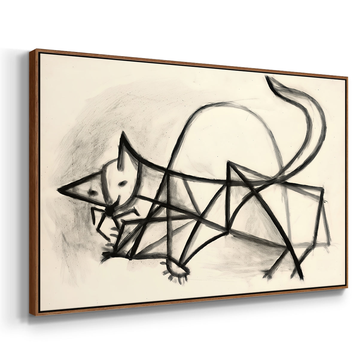 Study of a Cat (Étude de chat), 1946 - Floater Framed Canvas Print