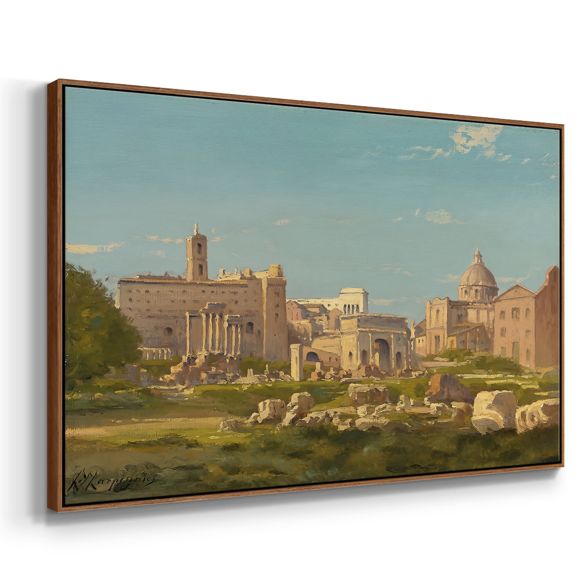 The Roman Forum, c. 1860 - Floater Framed Canvas Print