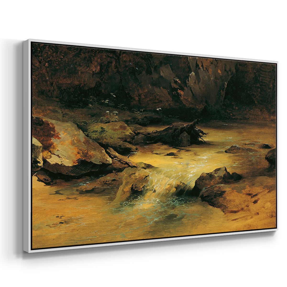 Wildbach (Wild Stream) - Floater Framed Canvas Print