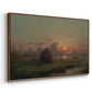 Haystack at Sunset, 1880 - Floater Framed Canvas Print