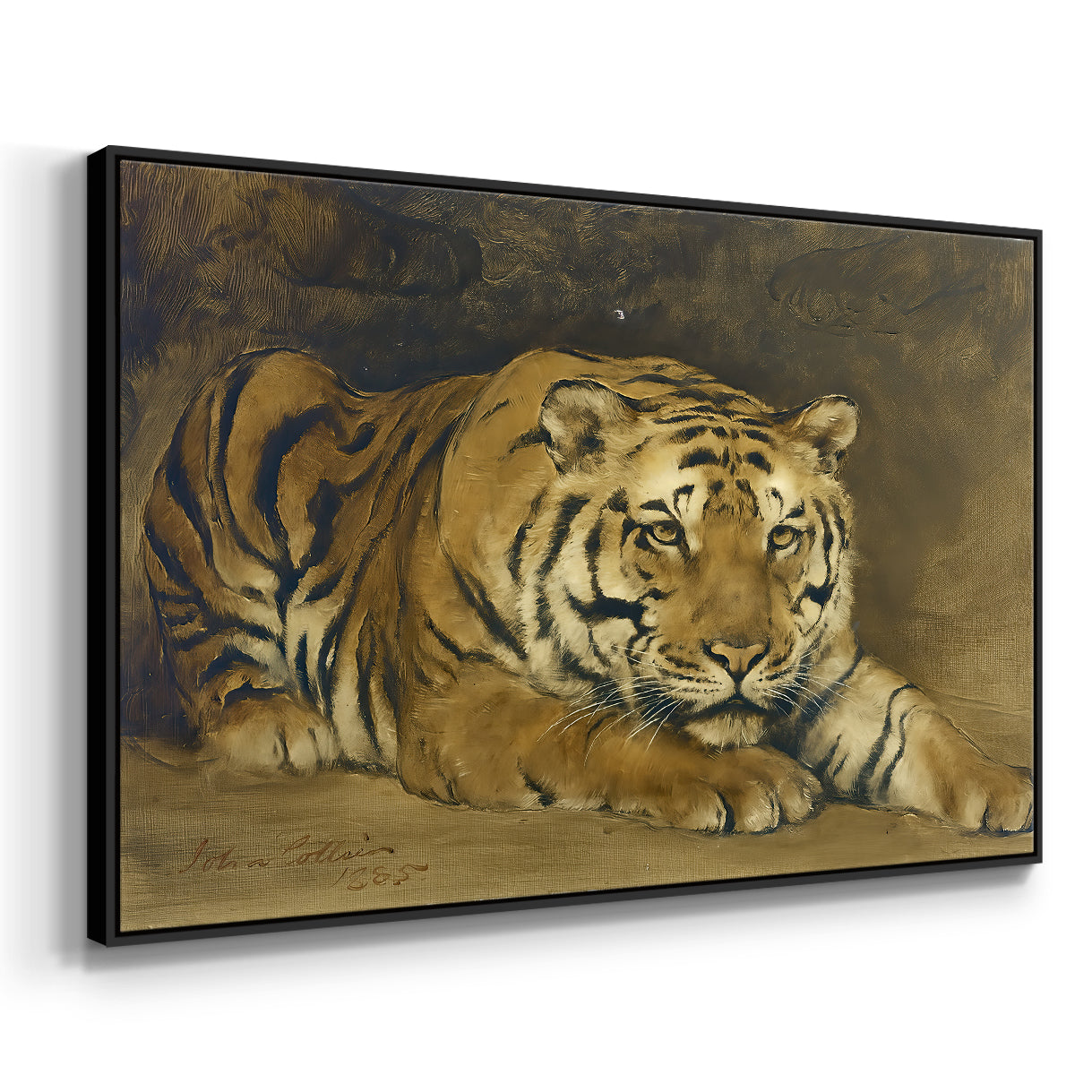 Study of a Tiger for Circe, 1885 - Floater Framed Canvas Print