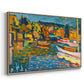 Study for Autumn Landscape with Boats, 1908 - Floater Framed Canvas Print