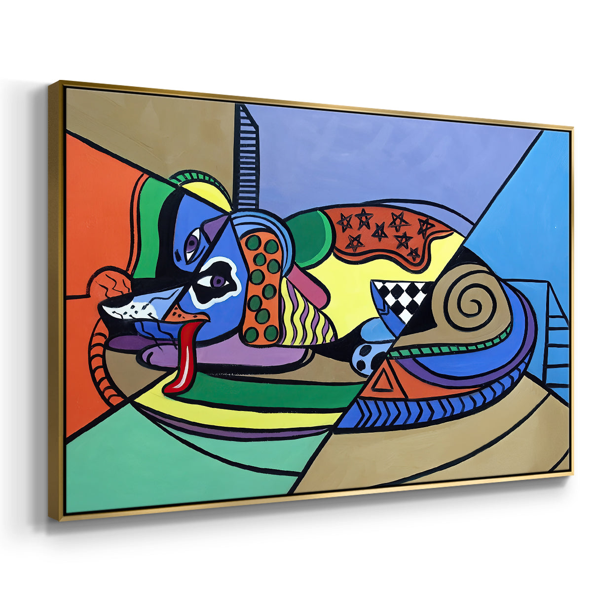 A Dog Named Picasso - Floater Framed Canvas Print