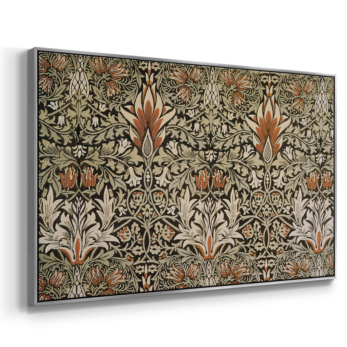 Snakeshead - Charcoal/Spice, c. 1876 - Floater Framed Canvas Print