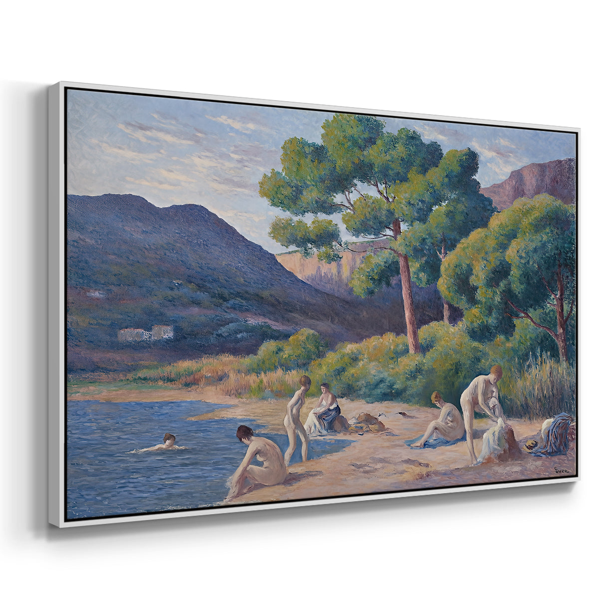 Bathers in Saint-Tropez, c. 1909 - Floater Framed Canvas Print
