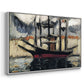Two Boats Side by Side, Port of Marseilles, c. 1916 - Floater Framed Canvas Print