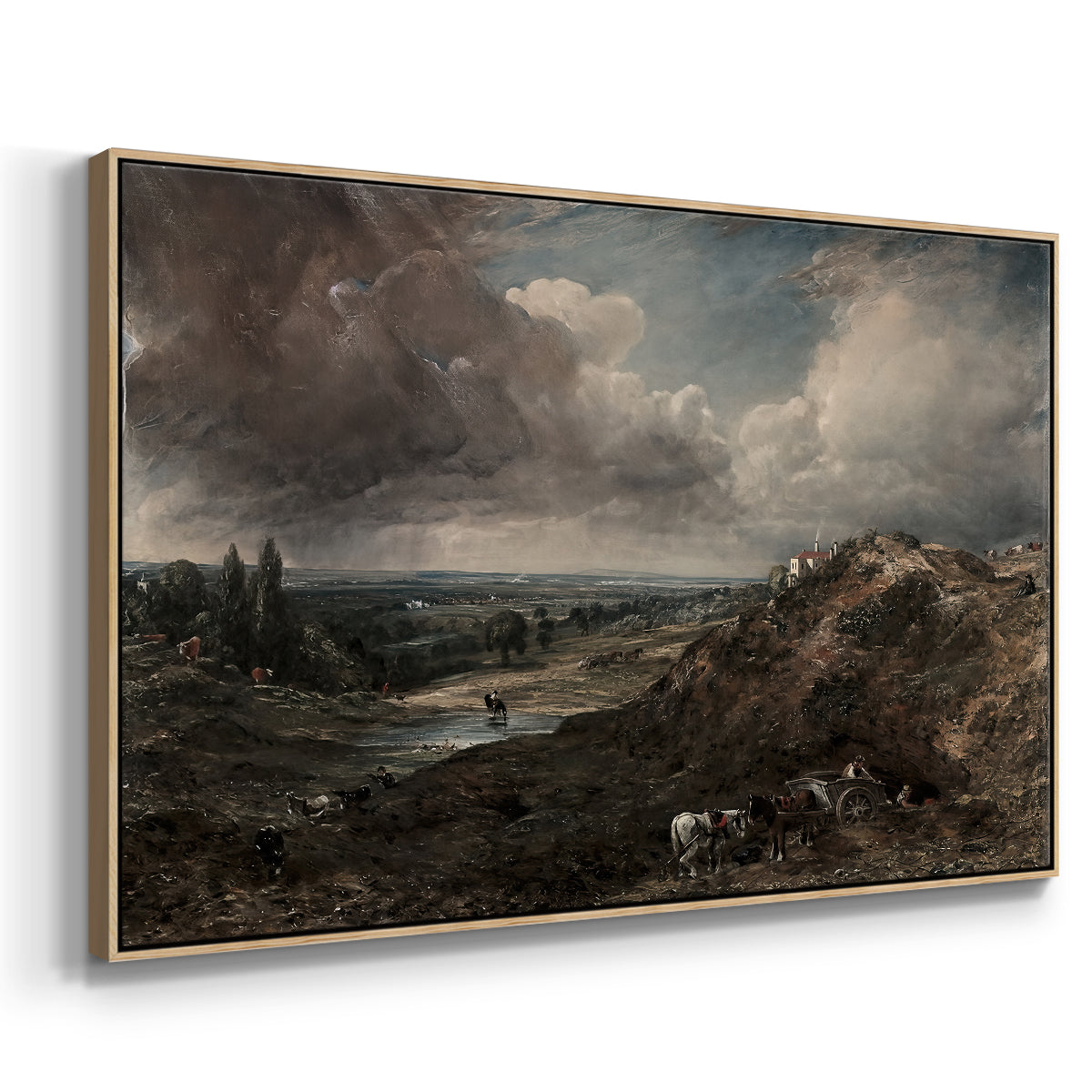 Branch Hill Pond, Hampstead Heath, c. 1828 - Floater Framed Canvas Print