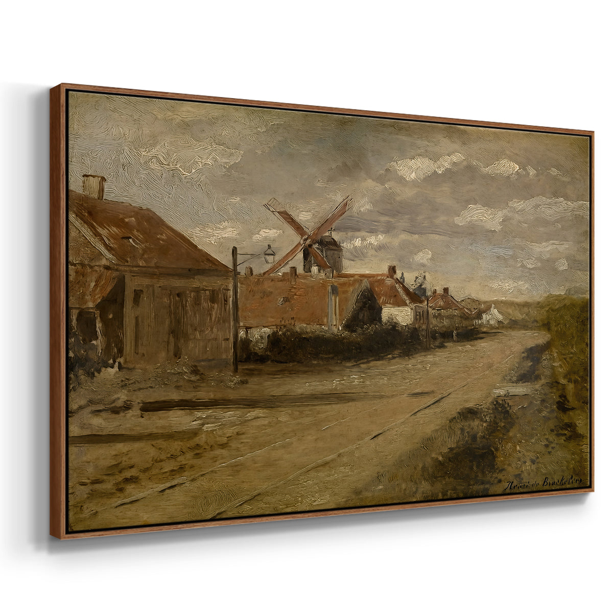 The Mill at Kiel, c. 1885-1888 - Floater Framed Canvas Print