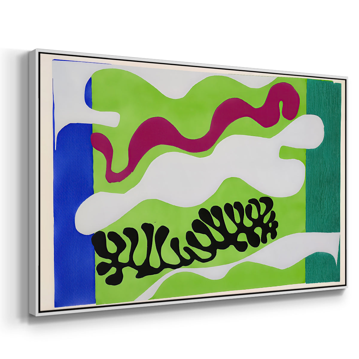 The Lagoon (Le lagon), from Jazz, 1947 - Floater Framed Canvas Print