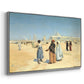 View from the Desert of Cairo with Citadel and Mamluk Tombs in the Background, c. 1889-1890 - Floater Framed Canvas Print
