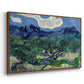 Olive Trees with the Alpilles in the Background, 1889 - Floater Framed Canvas Print