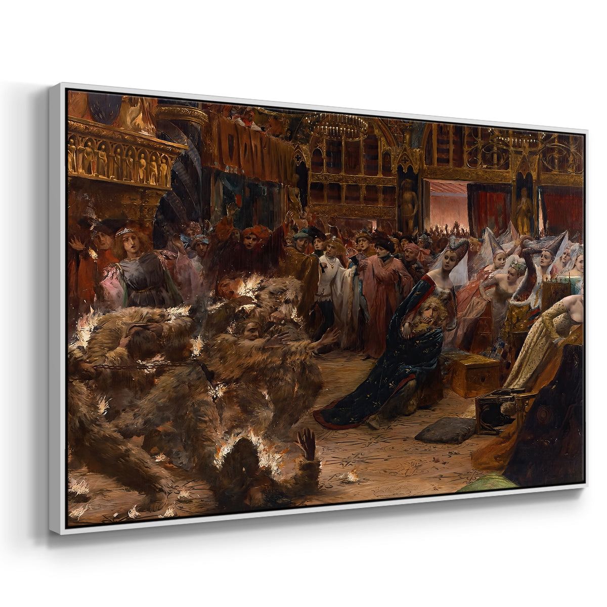 Ball of the Burning Men, 1889 - Floater Framed Canvas Print