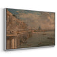 Somerset House Terrace from Waterloo Bridge, c. 1819 - Floater Framed Canvas Print