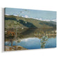 Canvas art print featuring a moody sky with storm clouds rolling across a wide natural landscape, displayed at an angle