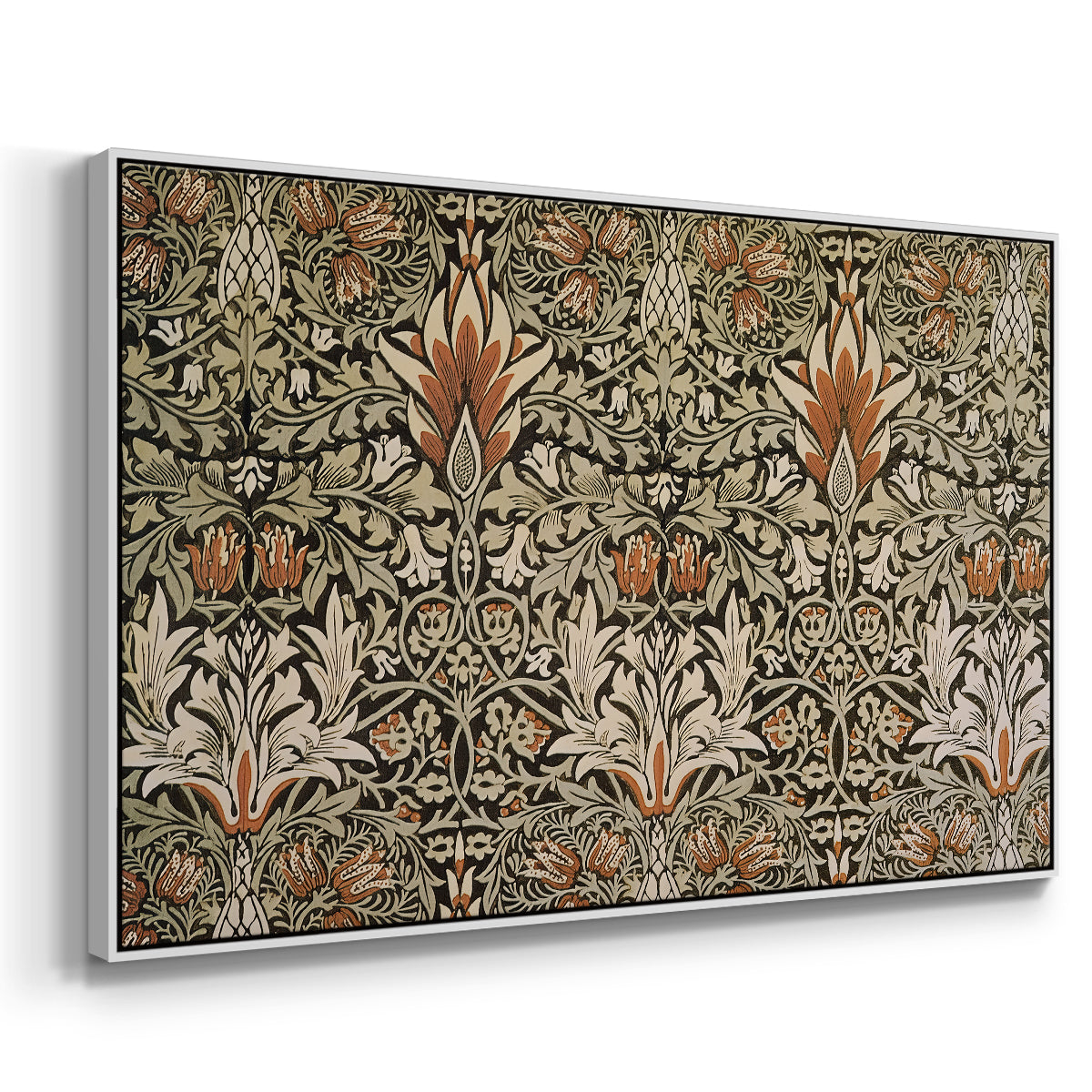 Snakeshead - Charcoal/Spice, c. 1876 - Floater Framed Canvas Print