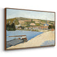 The Riverbank, Les Andelys, 1886 - Floater Framed Canvas Print