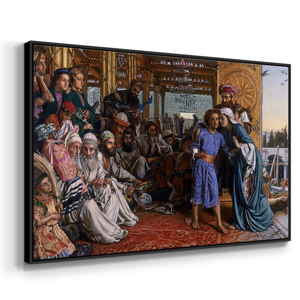 The Finding of the Saviour in the Temple, 1854-1860 - Floater Framed Canvas Print